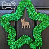 Bespoke Green Star Dog Breed Wreath - French Bulldog